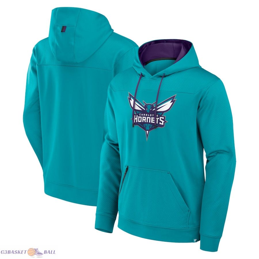 Men's Charlotte Hornets Fanatics Teal Reserve Defender Pullover Hoodie