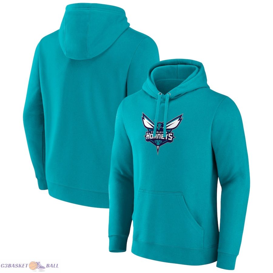 Men's Charlotte Hornets Fanatics Teal Primary Logo Pullover Hoodie