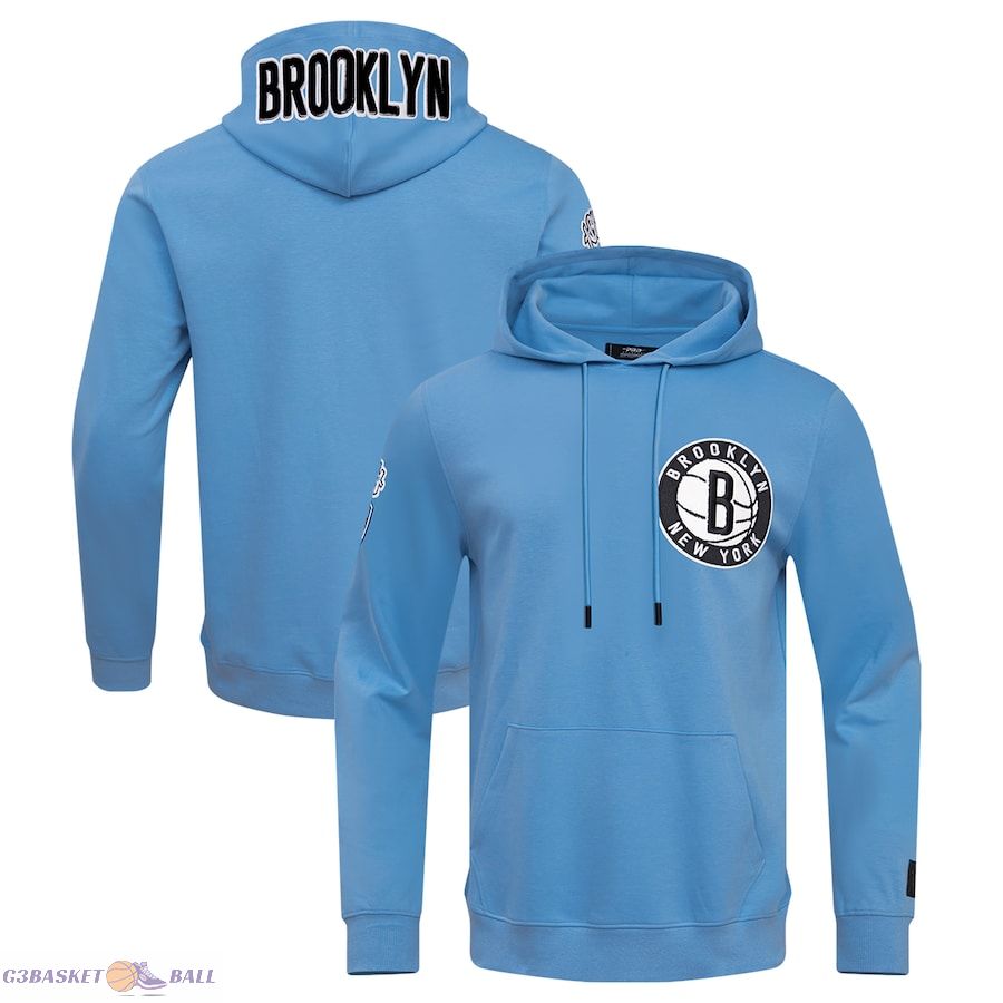 Men's Brooklyn Nets Pro Standard Blue Classic Chenille DK Pullover Hoodie