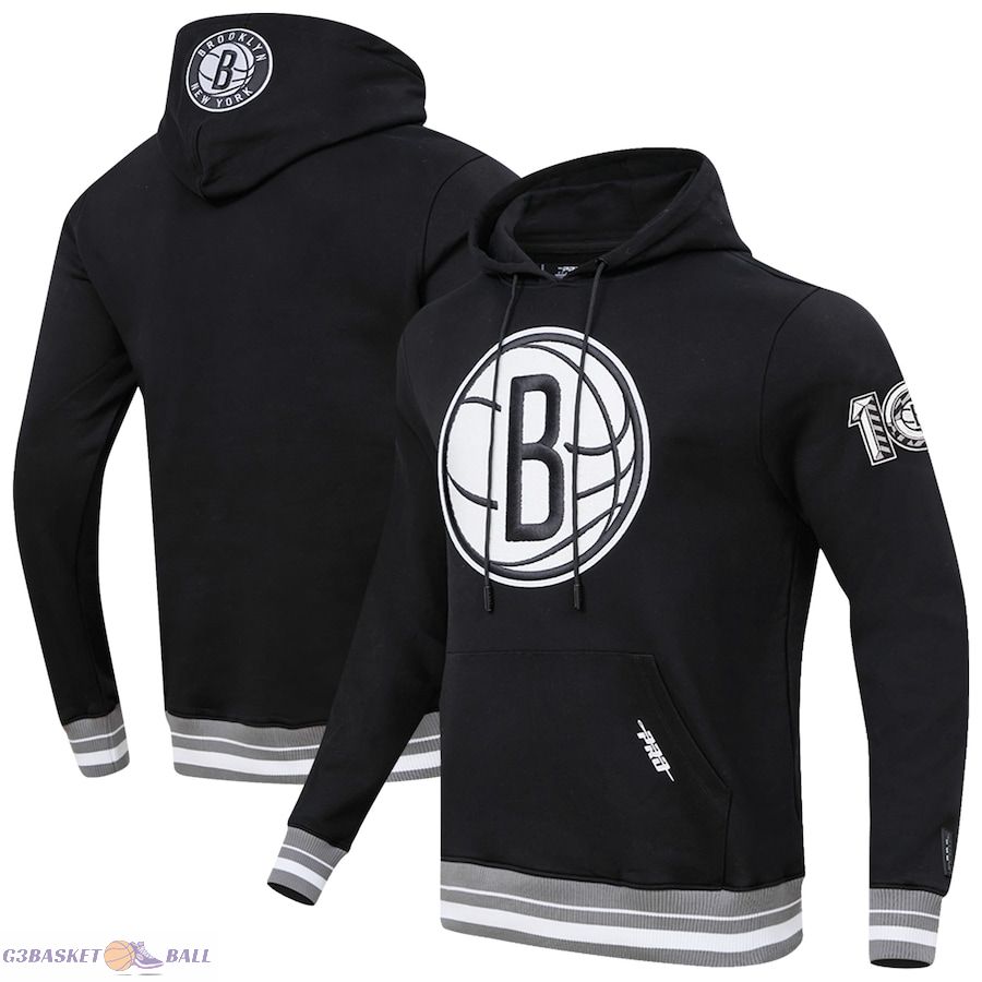 Men's Brooklyn Nets Pro Standard Black Retro Classic Pullover Hoodie