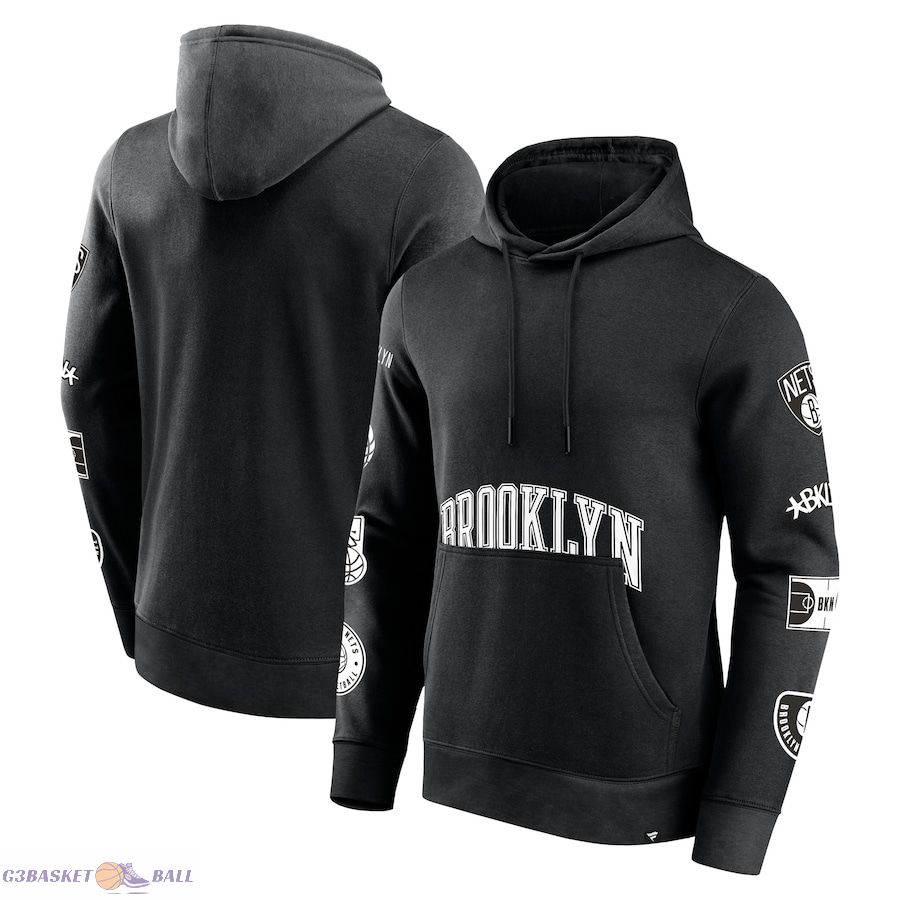 Men's Brooklyn Nets Fanatics Black Home Court Pullover Hoodie