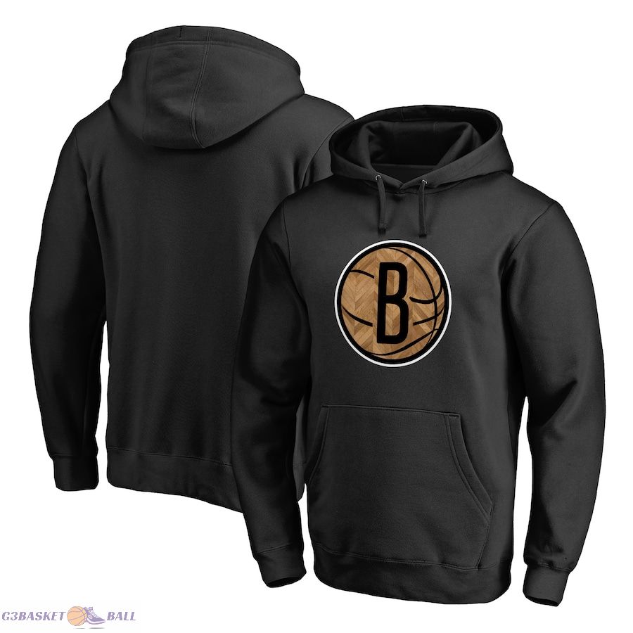 Men's Brooklyn Nets Black Hardwood Pullover Hoodie