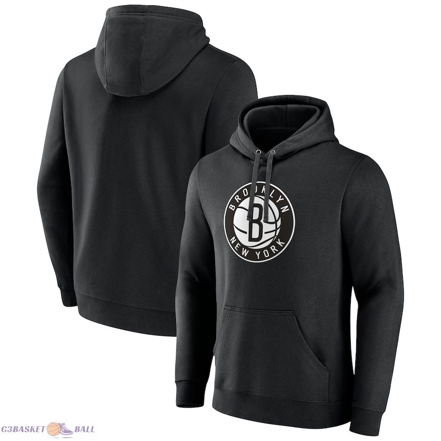 Men's Brooklyn Nets Black Alternate Logo Pullover Hoodie