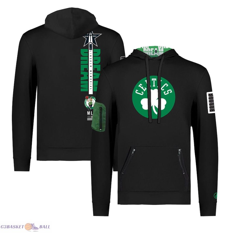 Unisex Boston Celtics FISLL x Black History Collection Black Pullover Hoodie