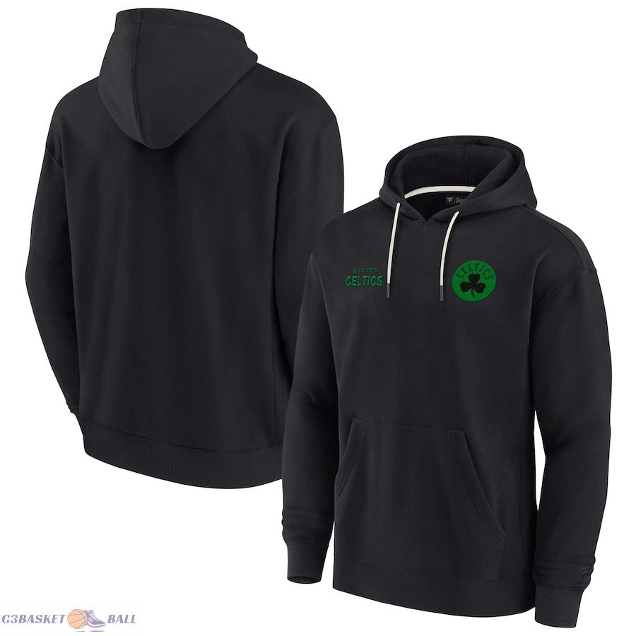 Unisex Boston Celtics Fanatics Black Elements Super Soft Fleece Pullover Hoodie