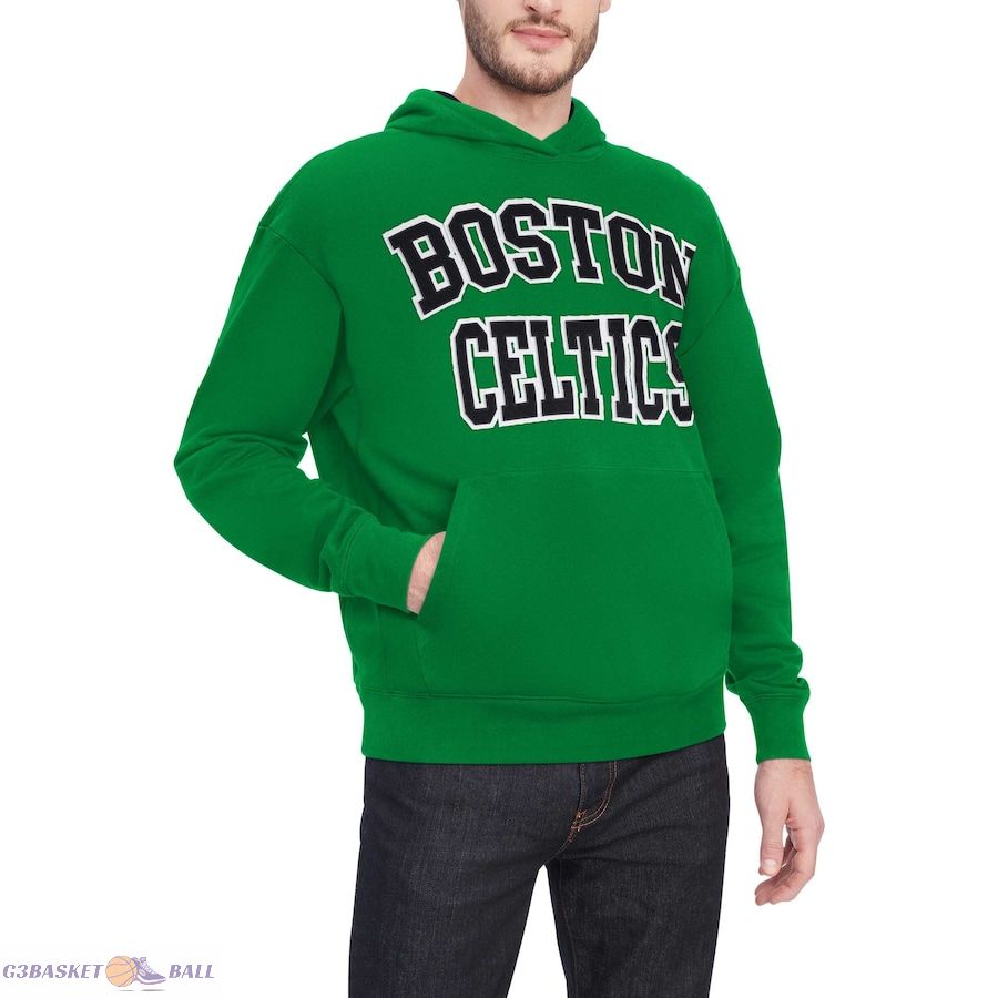 Men's Boston Celtics Tommy Jeans Kelly Green Greyson Pullover Hoodie