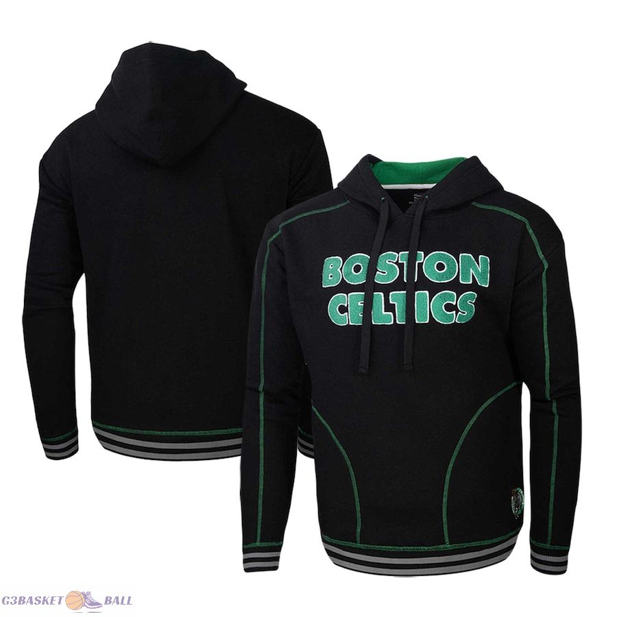 Men's Boston Celtics Stadium Essentials Black Baseline Pullover Hoodie