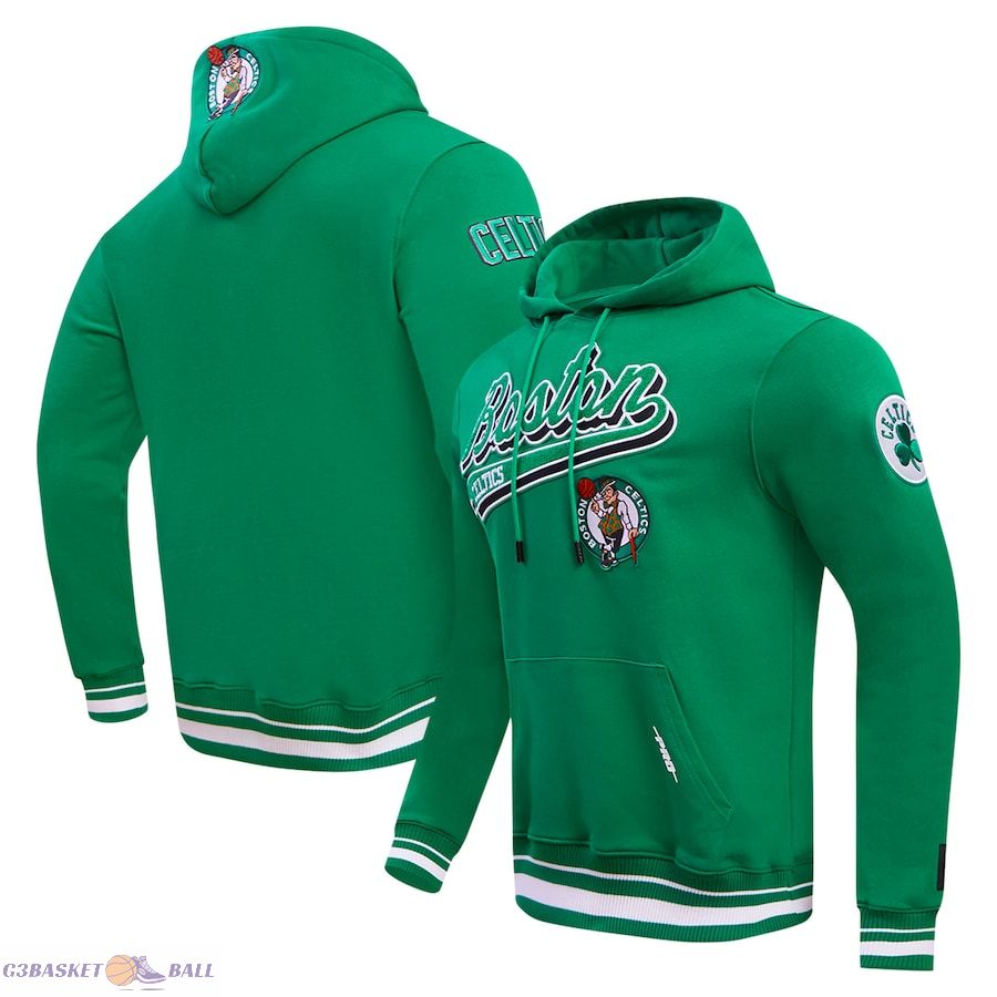 Men's Boston Celtics Pro Standard Kelly Green Script Tail Pullover Hoodie