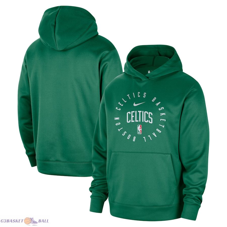 Men's Boston Celtics Nike Kelly Green 2024/25 Spotlight On-Court Practice Performance Pullover Hoodie