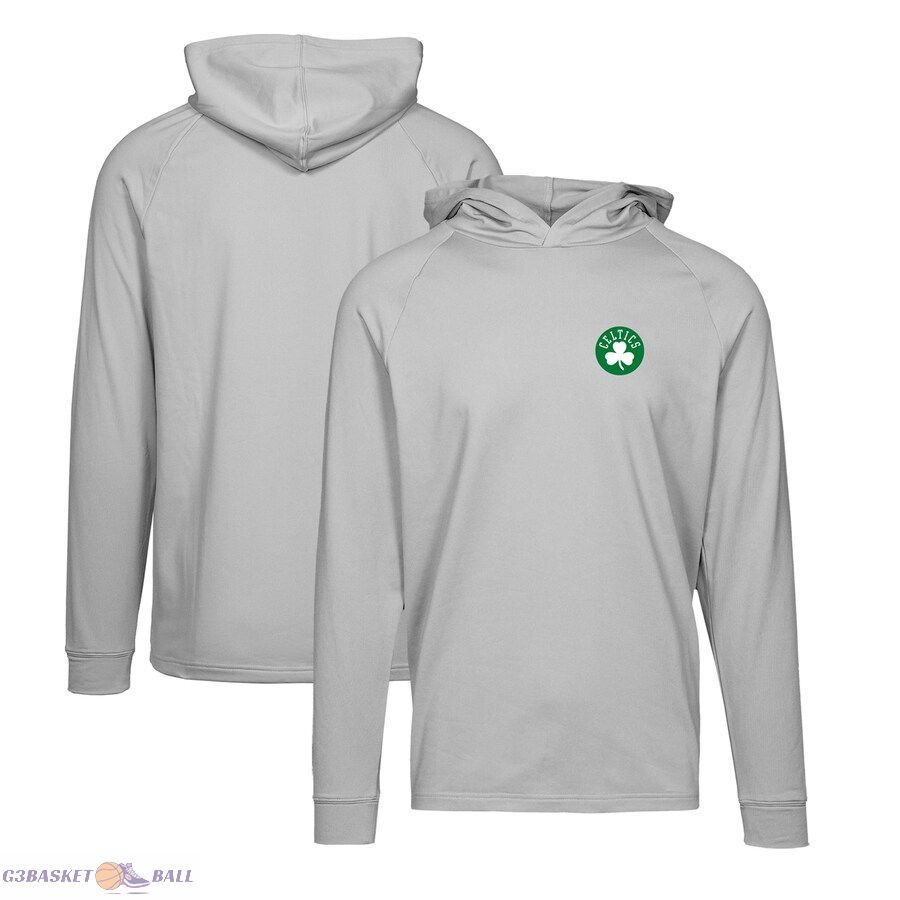 Men's Boston Celtics Levelwear Gray Dimension Insignia Pullover Hoodie