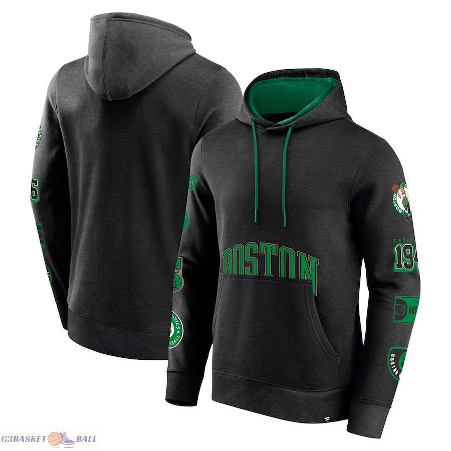 Men's Boston Celtics Fanatics Black Home Court Pullover Hoodie