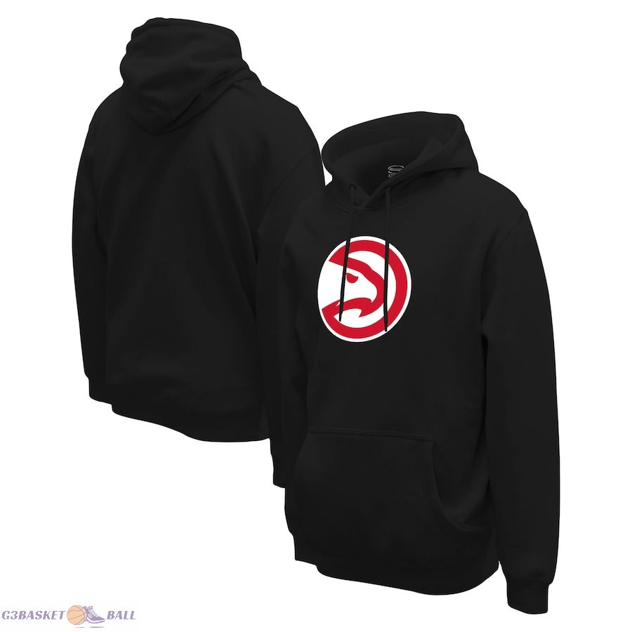 Unisex Atlanta Hawks Stadium Essentials Black Primary Logo Pullover Hoodie