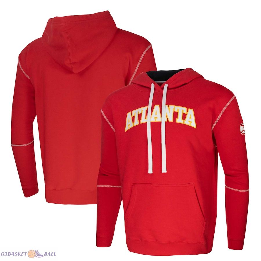 Unisex Stadium Essentials Atlanta Hawks Red Monument Pullover Hoodie