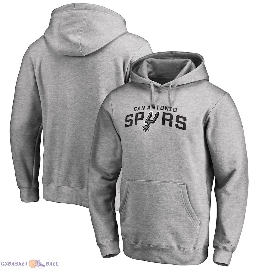 Men's San Antonio Spurs Heather Gray Alternate Logo Pullover Hoodie