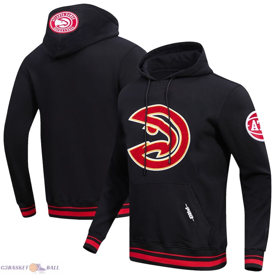 Men's Atlanta Hawks Pro Standard Black Retro Classic Pullover Hoodie