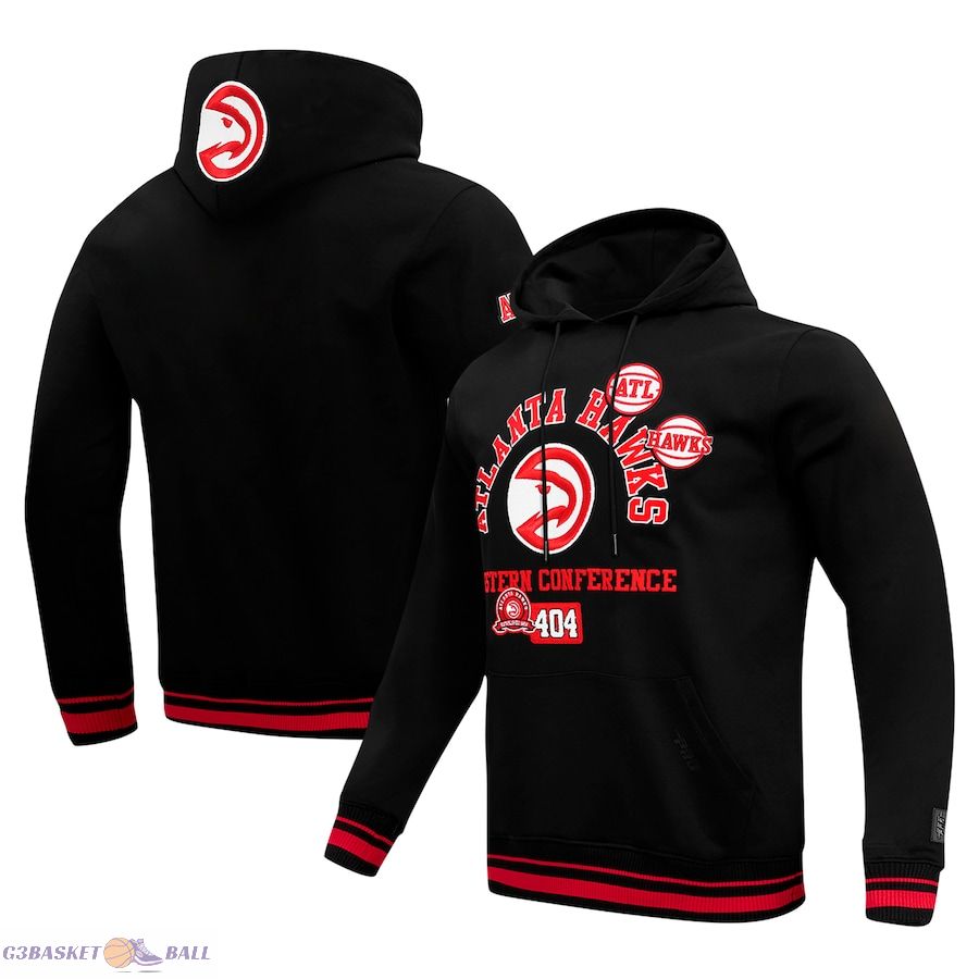 Men's Atlanta Hawks Pro Standard Black Area Code Pullover Hoodie