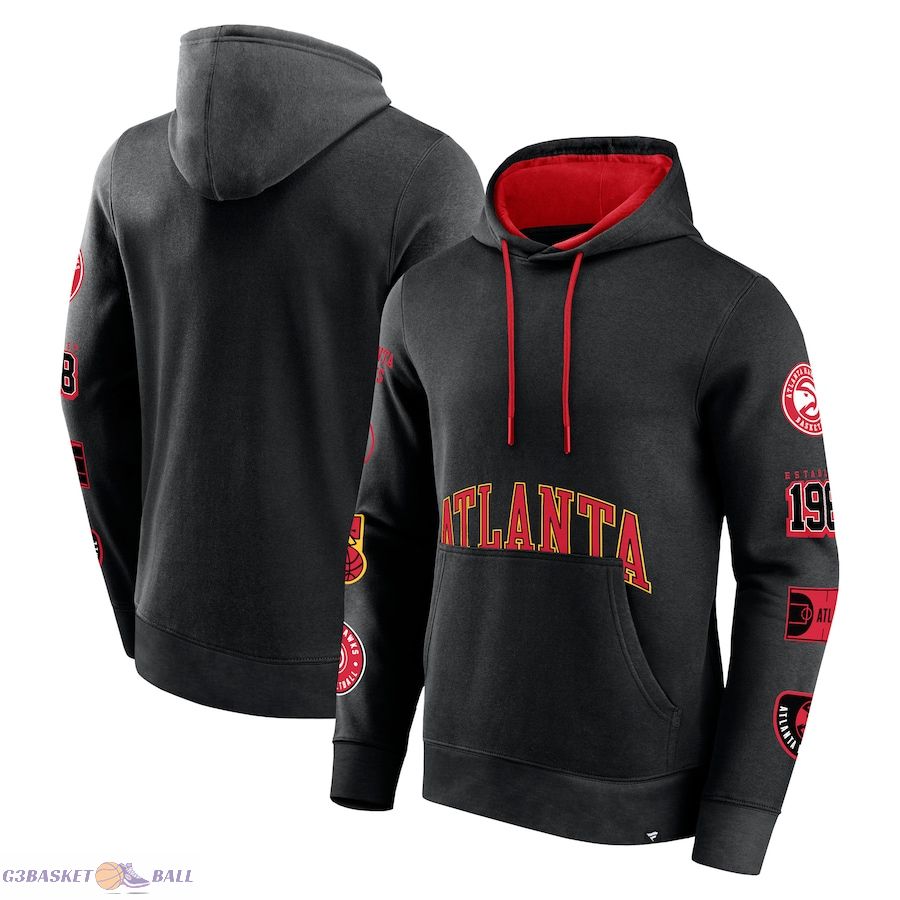 Men's Atlanta Hawks Fanatics Black Home Court Pullover Hoodie