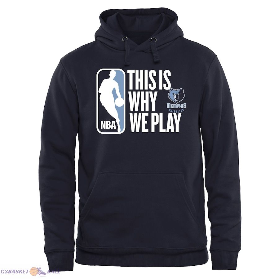 Men's Memphis Grizzlies Navy This Is Why We Play Pullover Hoodie