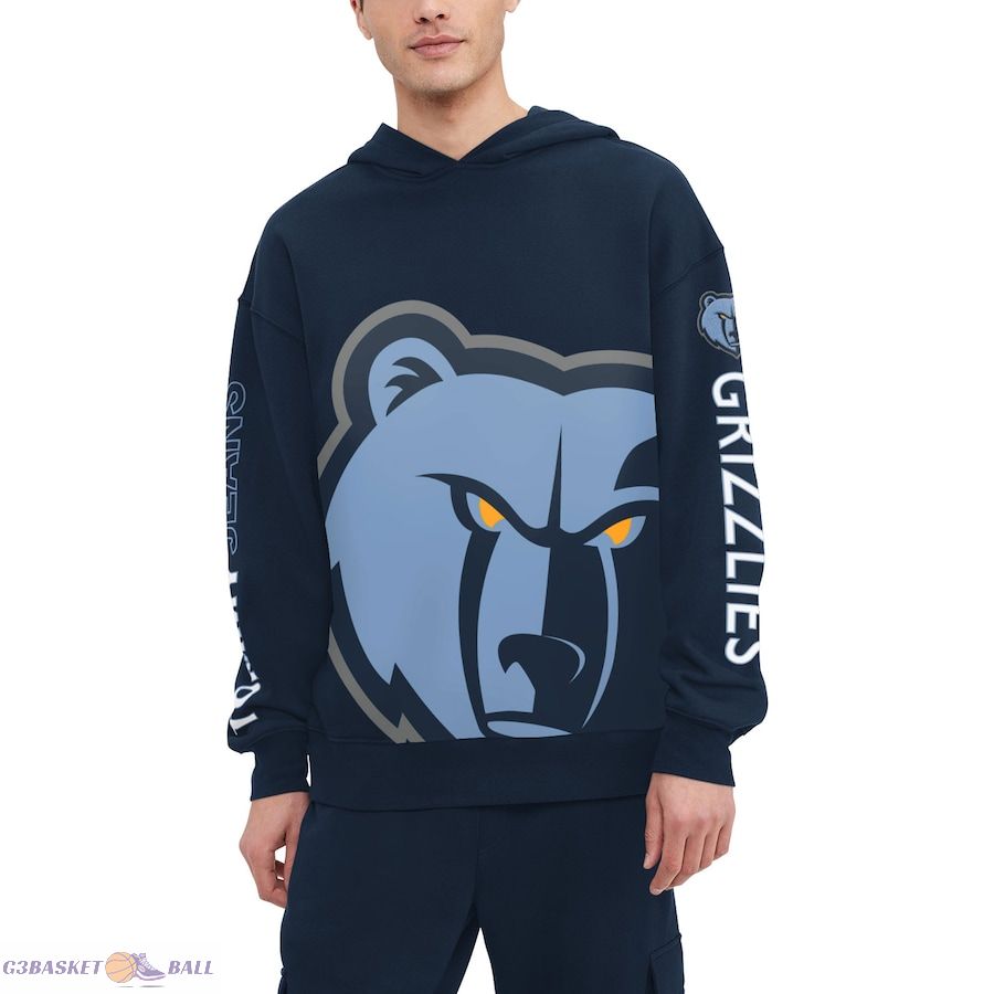 Men's Memphis Grizzlies Tommy Jeans Navy Kenny Pullover Hoodie