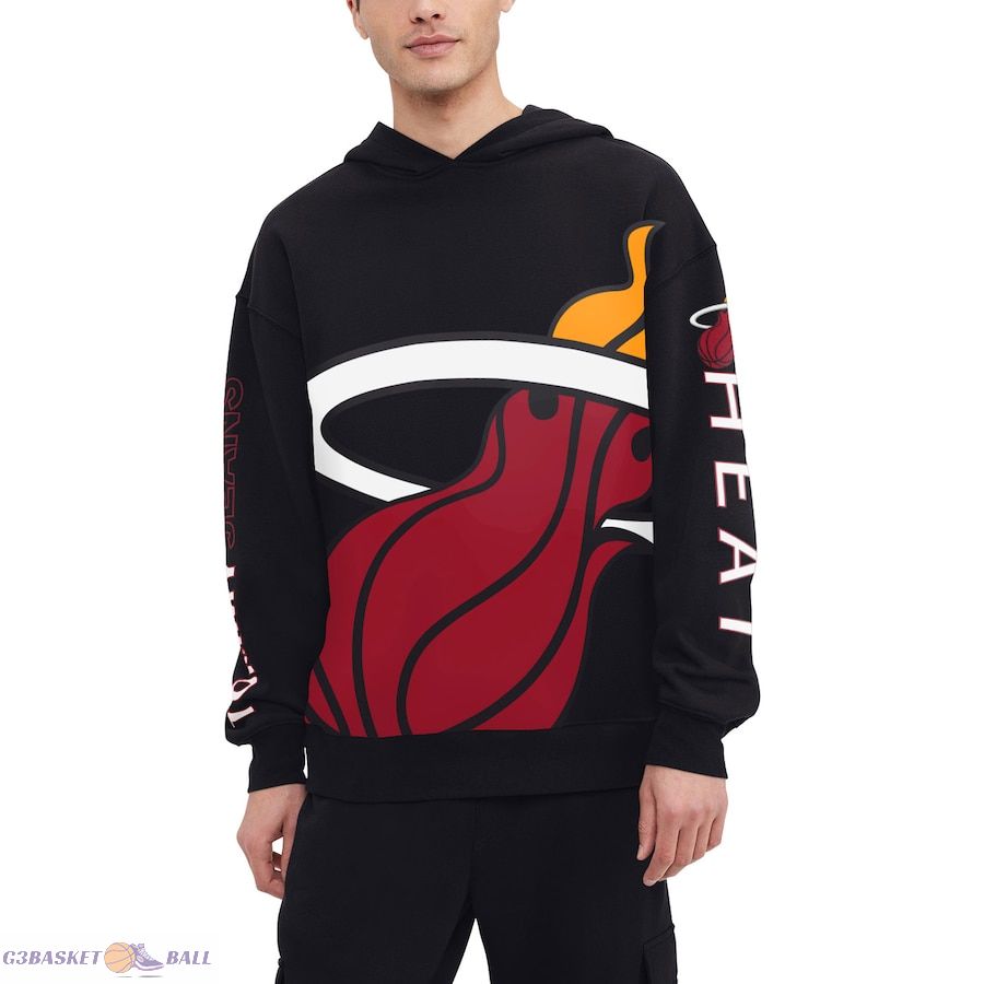 Men's Miami Heat Tommy Jeans Black Kenny Pullover Hoodie