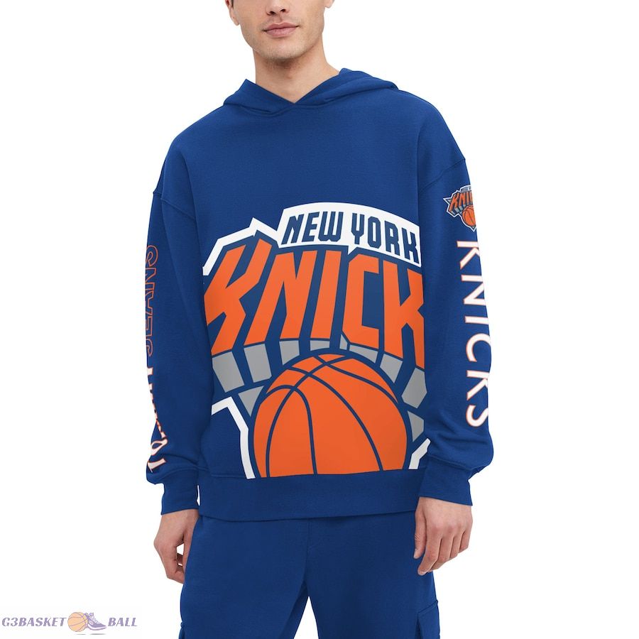 Men's New York Knicks Tommy Jeans Royal Kenny Pullover Hoodie