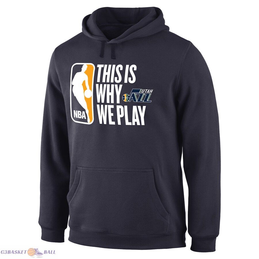 Men's Utah Jazz Navy This Is Why We Play Pullover Hoodie