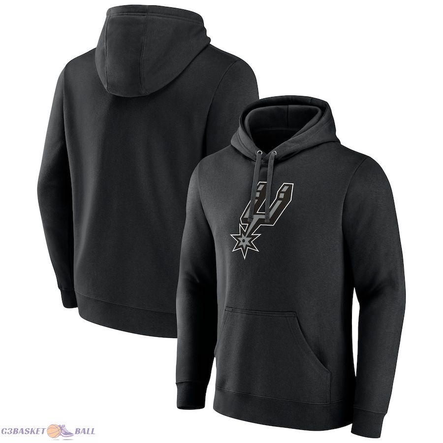 Men's San Antonio Spurs Fanatics Black Primary Logo Pullover Hoodie