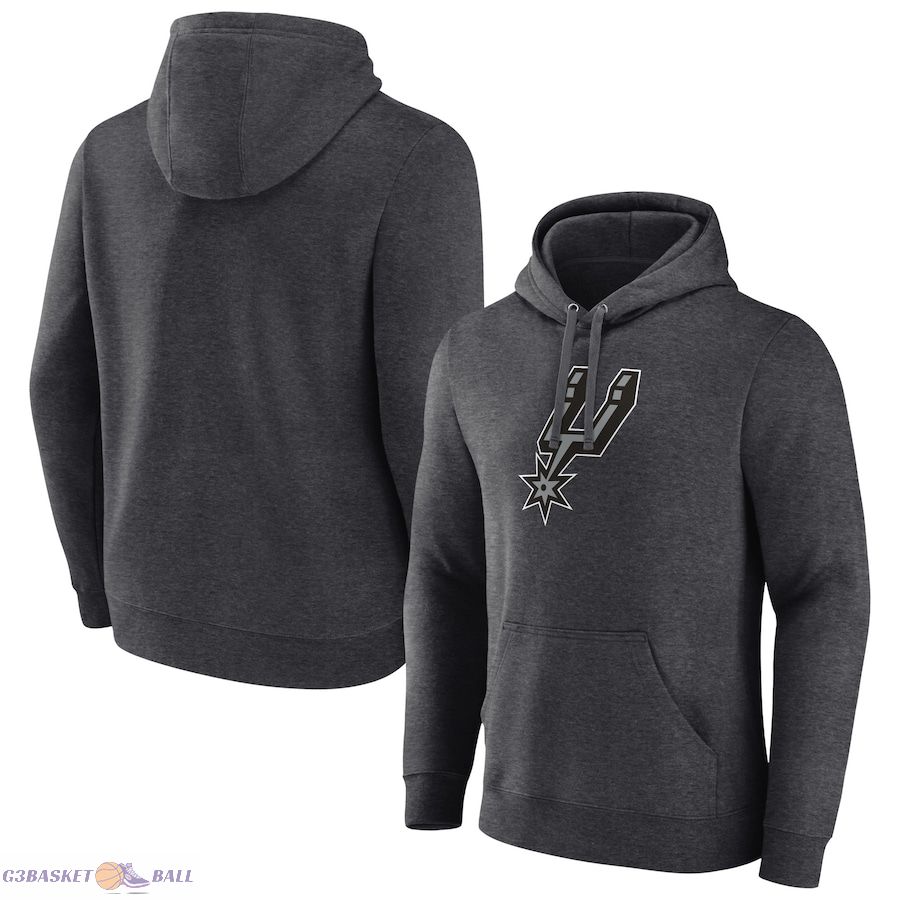 Men's San Antonio Spurs Charcoal Logo Pullover Hoodie