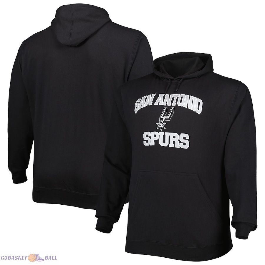 Men's San Antonio Spurs Black Big & Tall Heart & Soul Pullover Hoodie