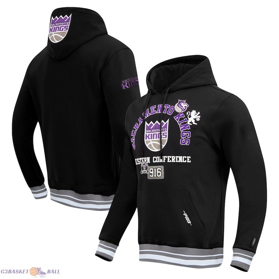 Men's Sacramento Kings Pro Standard Black Area Code Pullover Hoodie