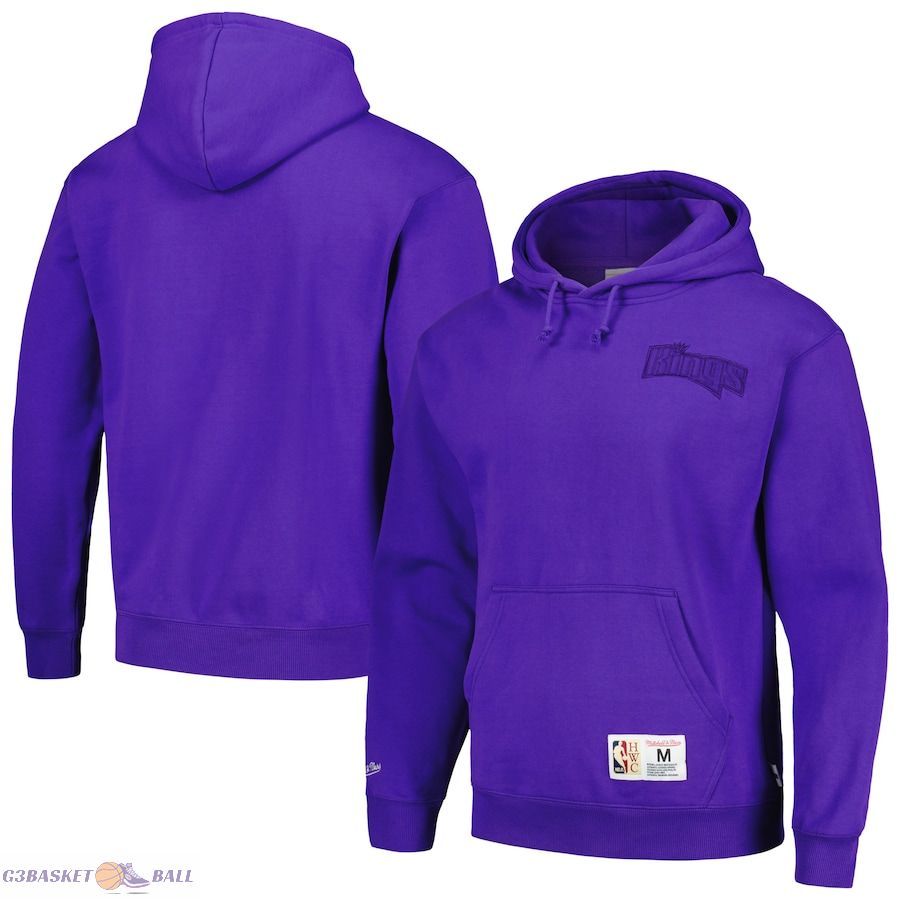 Men's Sacramento Kings Mitchell & Ness Purple Hardwood Classics Tonal Pullover Hoodie