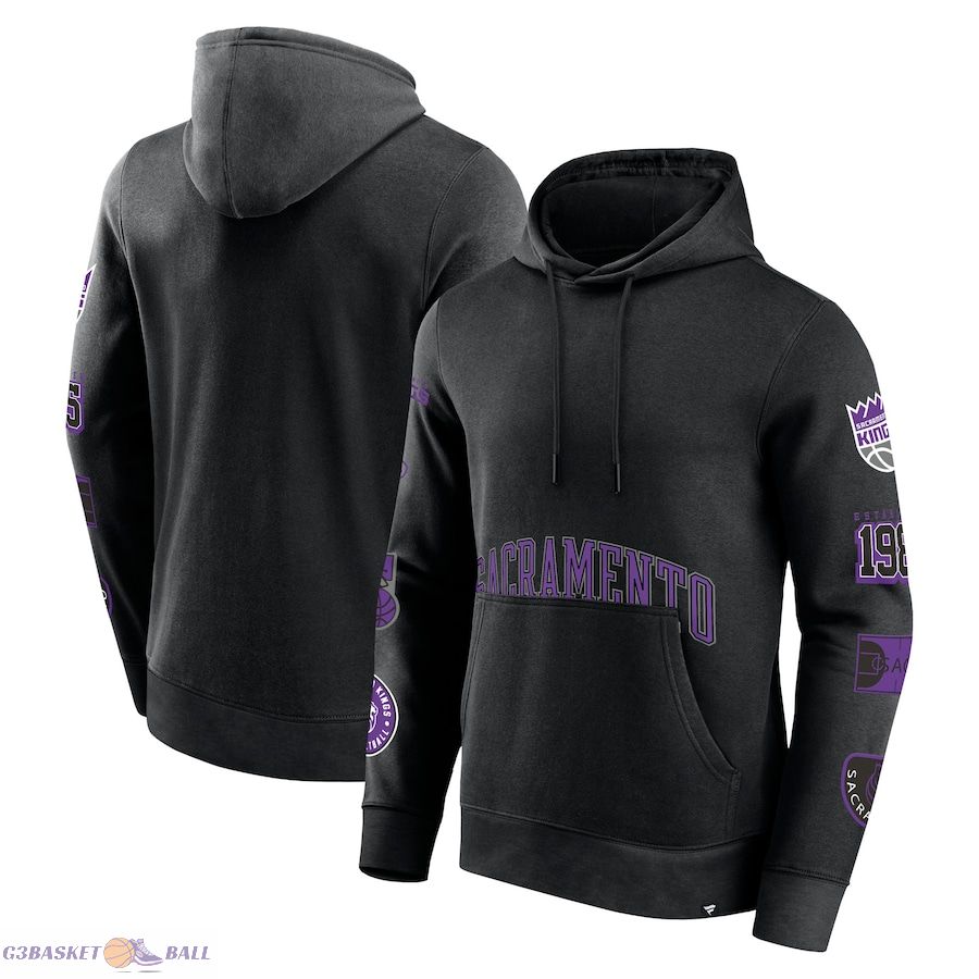 Men's Sacramento Kings Fanatics Black Home Court Pullover Hoodie