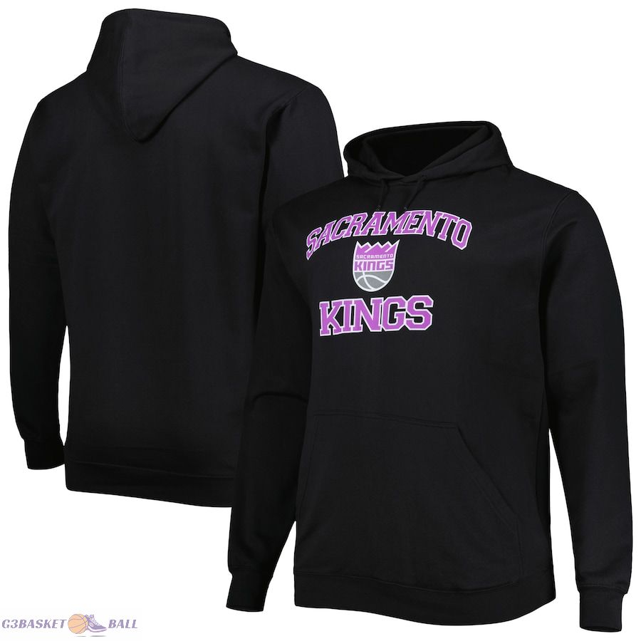 Men's Sacramento Kings Black Big & Tall Heart & Soul Pullover Hoodie