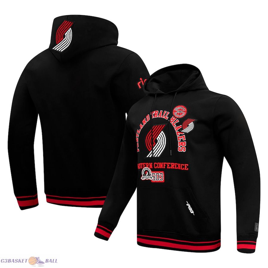 Men's Portland Trail Blazers Pro Standard Black Area Code Pullover Hoodie