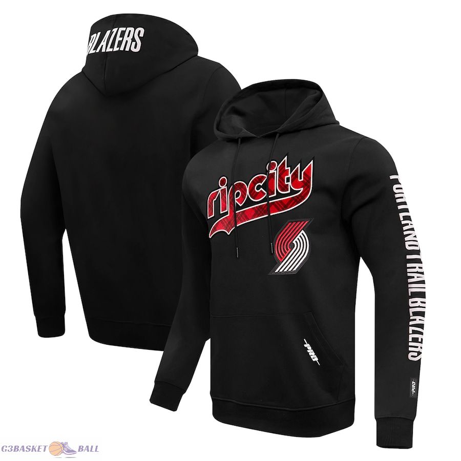 Men's Portland Trail Blazers Pro Standard Black 2023/24 City Edition Pullover Hoodie