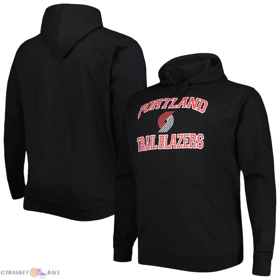 Men's Portland Trail Blazers Black Big & Tall Heart & Soul Pullover Hoodie