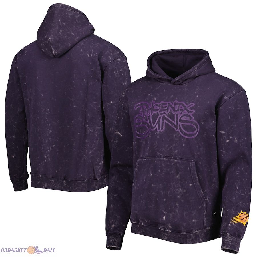 Unisex Phoenix Suns The Wild Collective Purple Tonal Acid Wash Pullover Hoodie