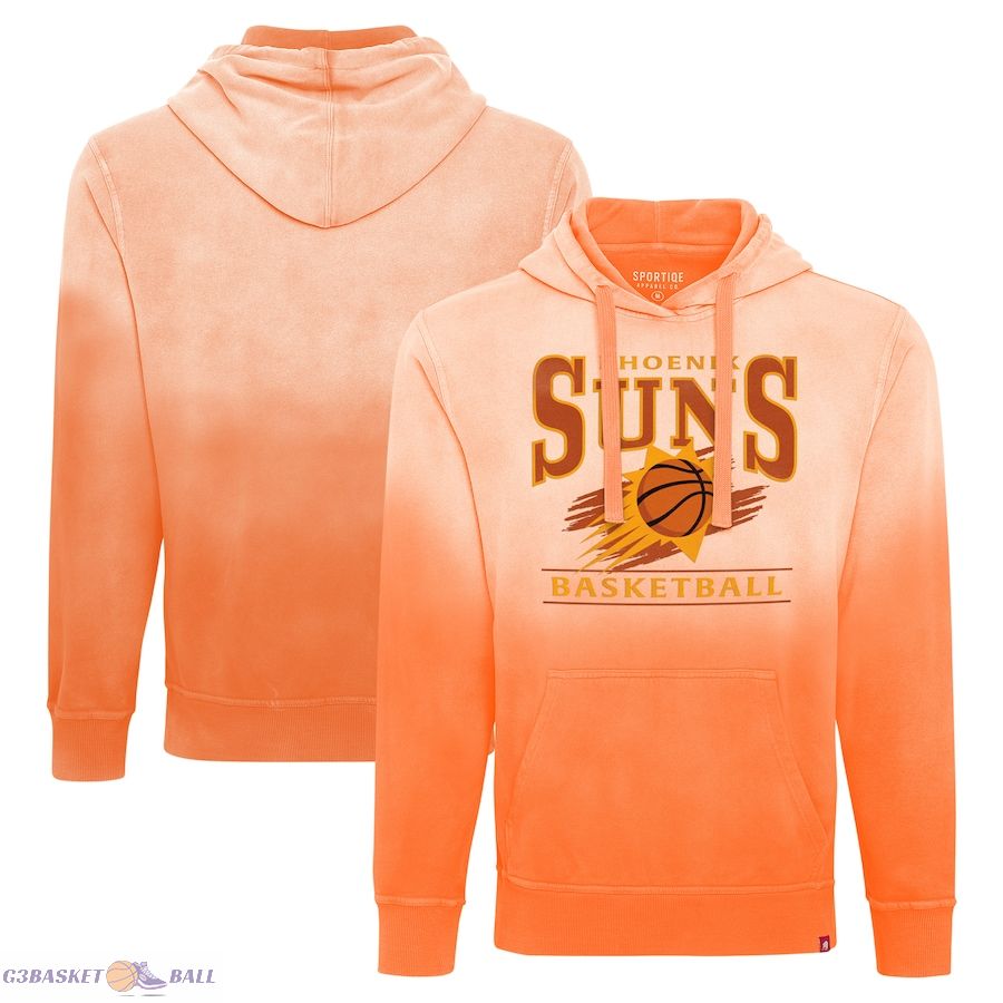 Unisex Phoenix Suns Sportiqe Orange Blake Sun-Fade Pullover Hoodie