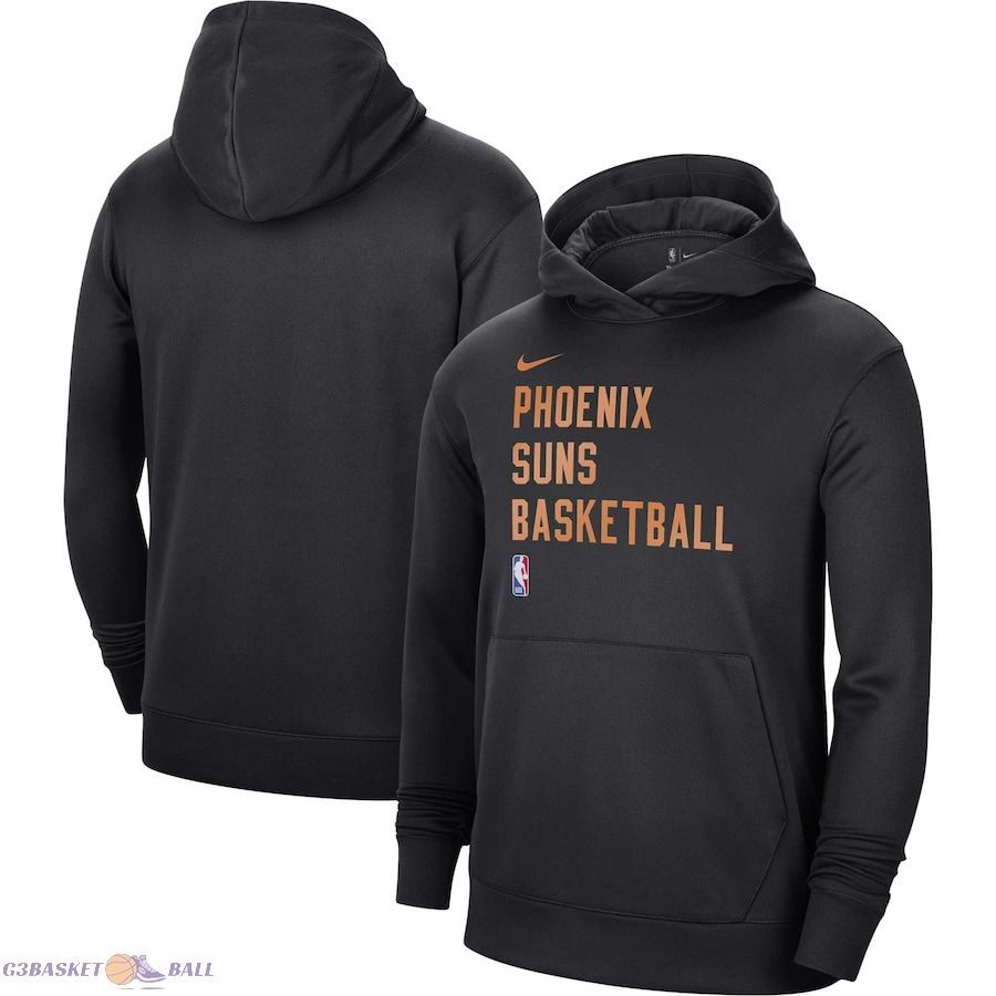 Unisex Phoenix Suns Nike Black 2023/24 Performance Spotlight On-Court Practice Pullover Hoodie