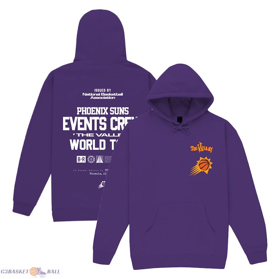 Unisex Phoenix Suns Bleacher Report x Mitchell & Ness Purple Backstage Crew Pullover Hoodie