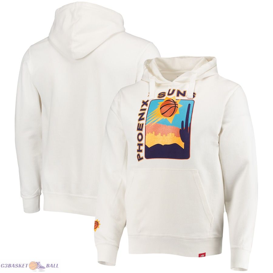 Men's Phoenix Suns Sportiqe White Street Capsule Blake Pullover Hoodie