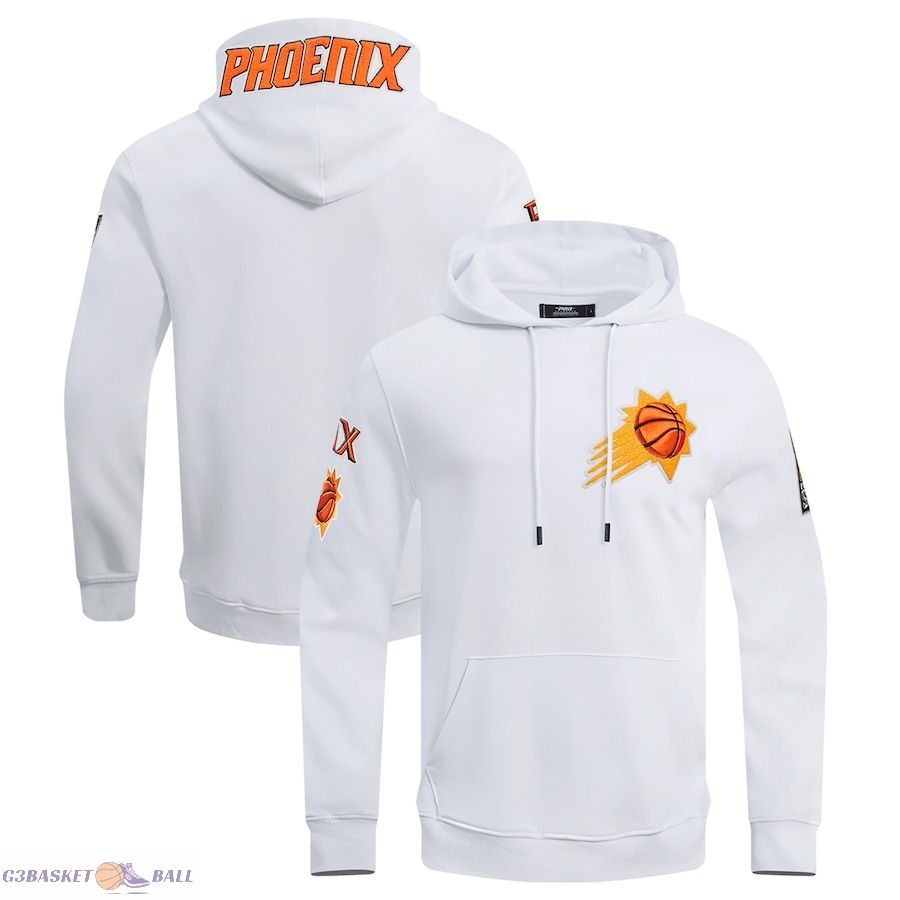 Men's Phoenix Suns Pro Standard White Classic Chenille DK Pullover Hoodie