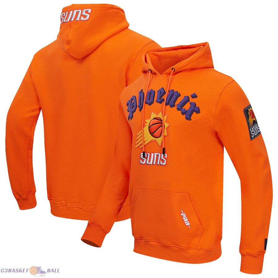 Men's Phoenix Suns Pro Standard Orange Old English Fleece Pullover Hoodie