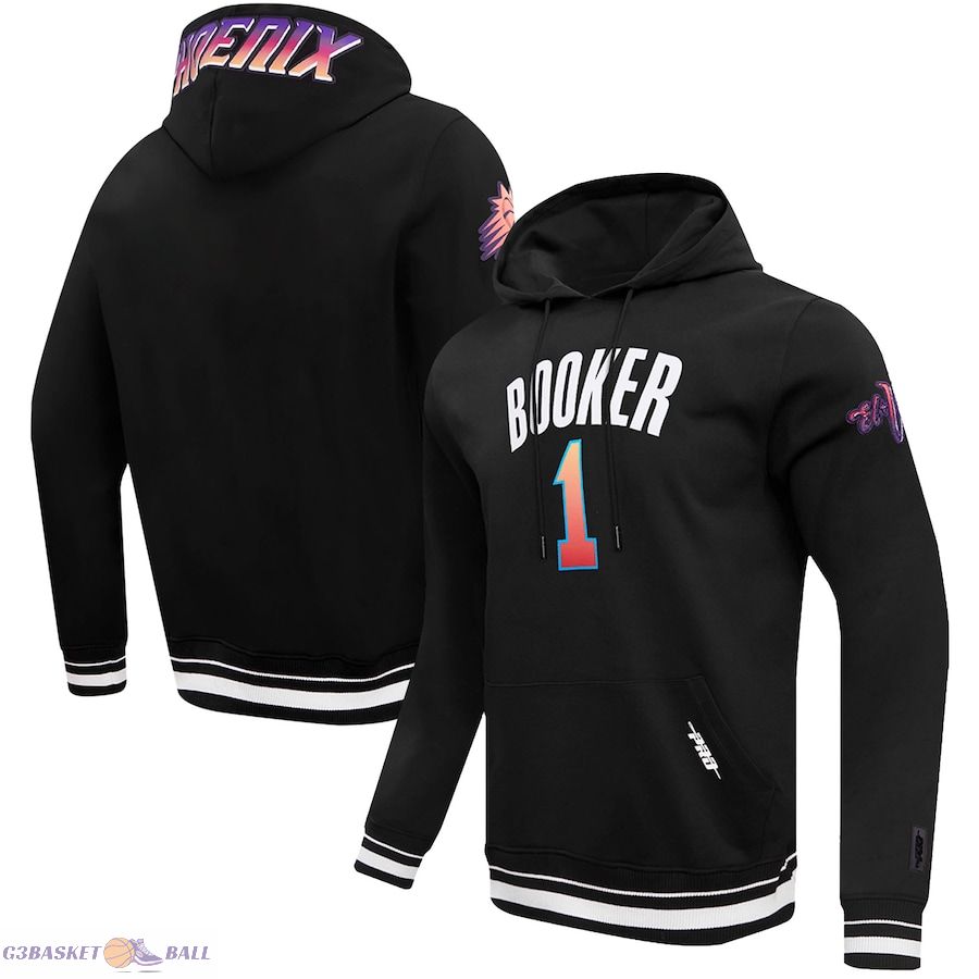 Men's Phoenix Suns Devin Booker Pro Standard Black 2023/24 City Edition Name & Number Pullover Hoodie