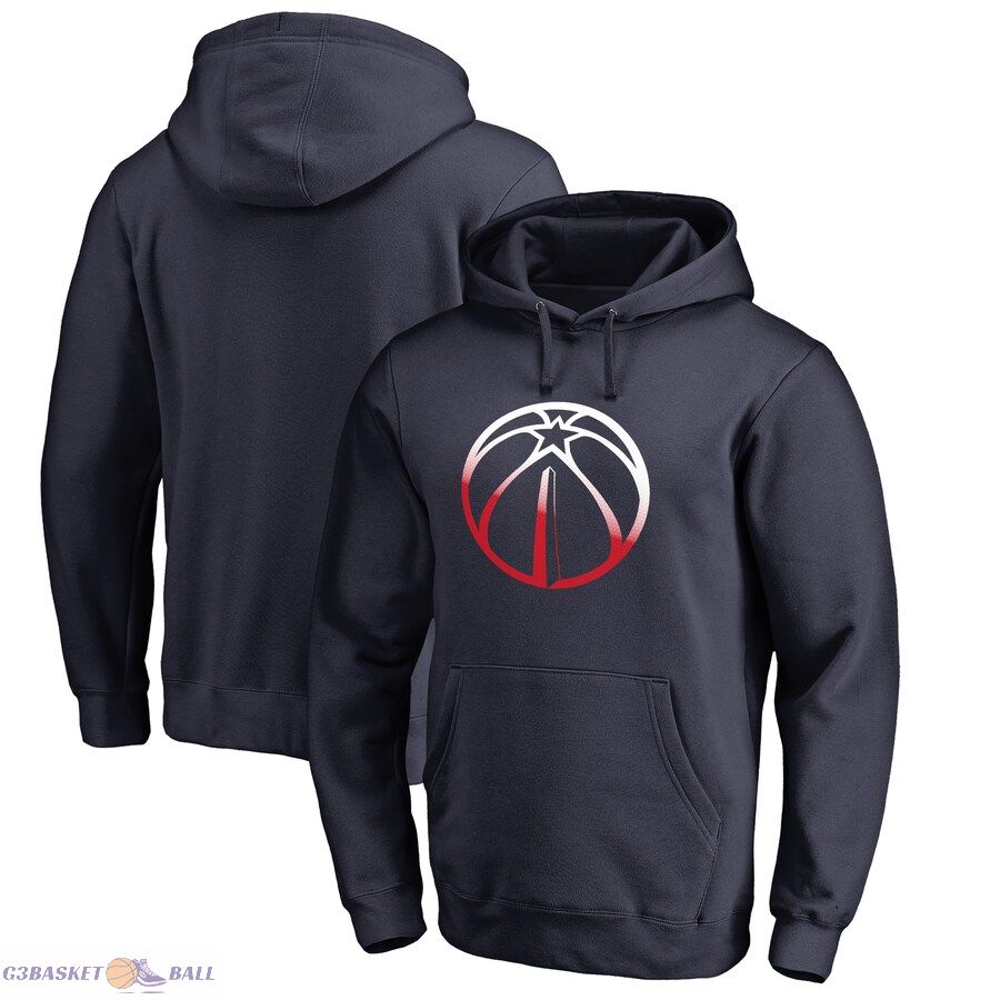 Men's Washington Wizards Navy Gradient Logo Pullover Hoodie