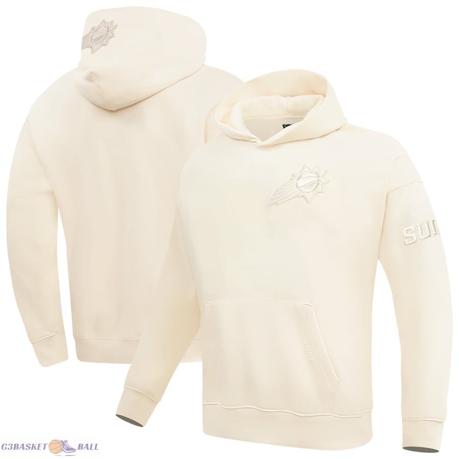 Men's Phoenix Suns Pro Standard Cream Neutral Dropped Shoulder Fleece Pullover Hoodie