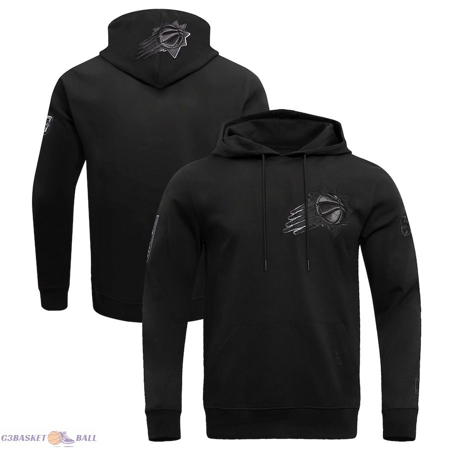 Men's Phoenix Suns Pro Standard Black Triple Black Logo Pullover Hoodie