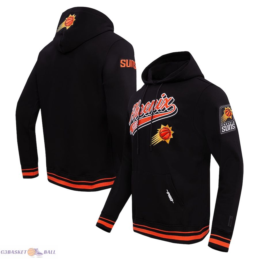 Men's Phoenix Suns Pro Standard Black Script Tail Pullover Hoodie