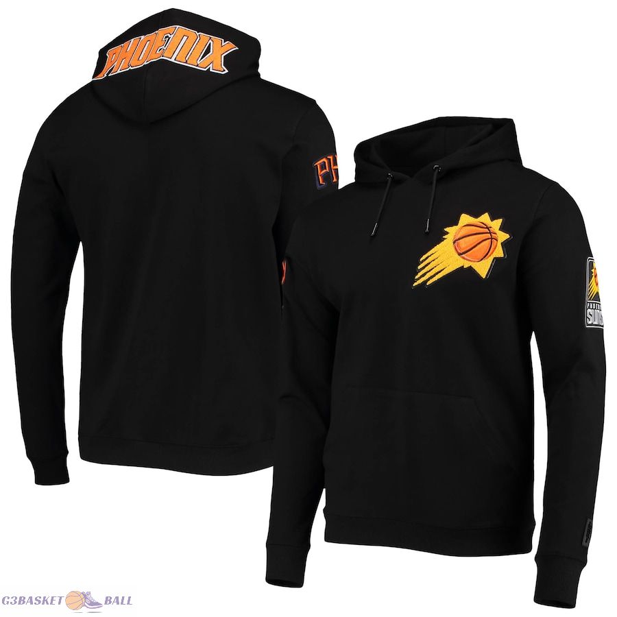 Men's Phoenix Suns Pro Standard Black Chenille Team Pullover Hoodie