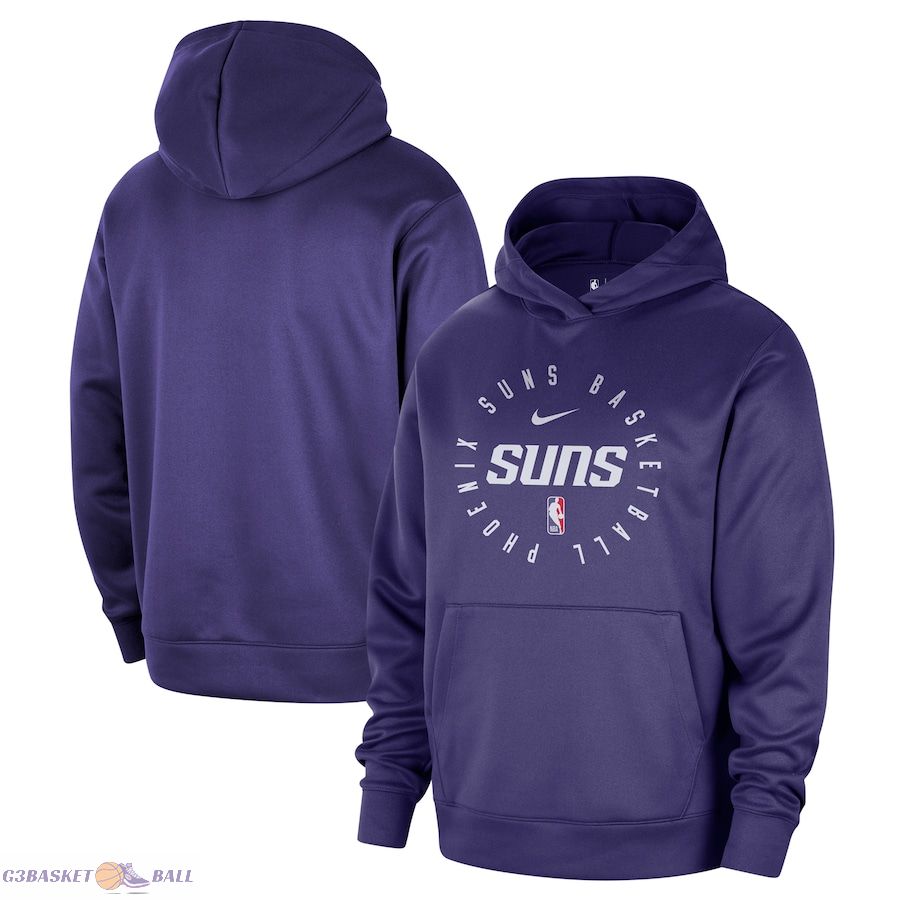 Men's Phoenix Suns Nike Purple 2024/25 Spotlight On-Court Practice Performance Pullover Hoodie